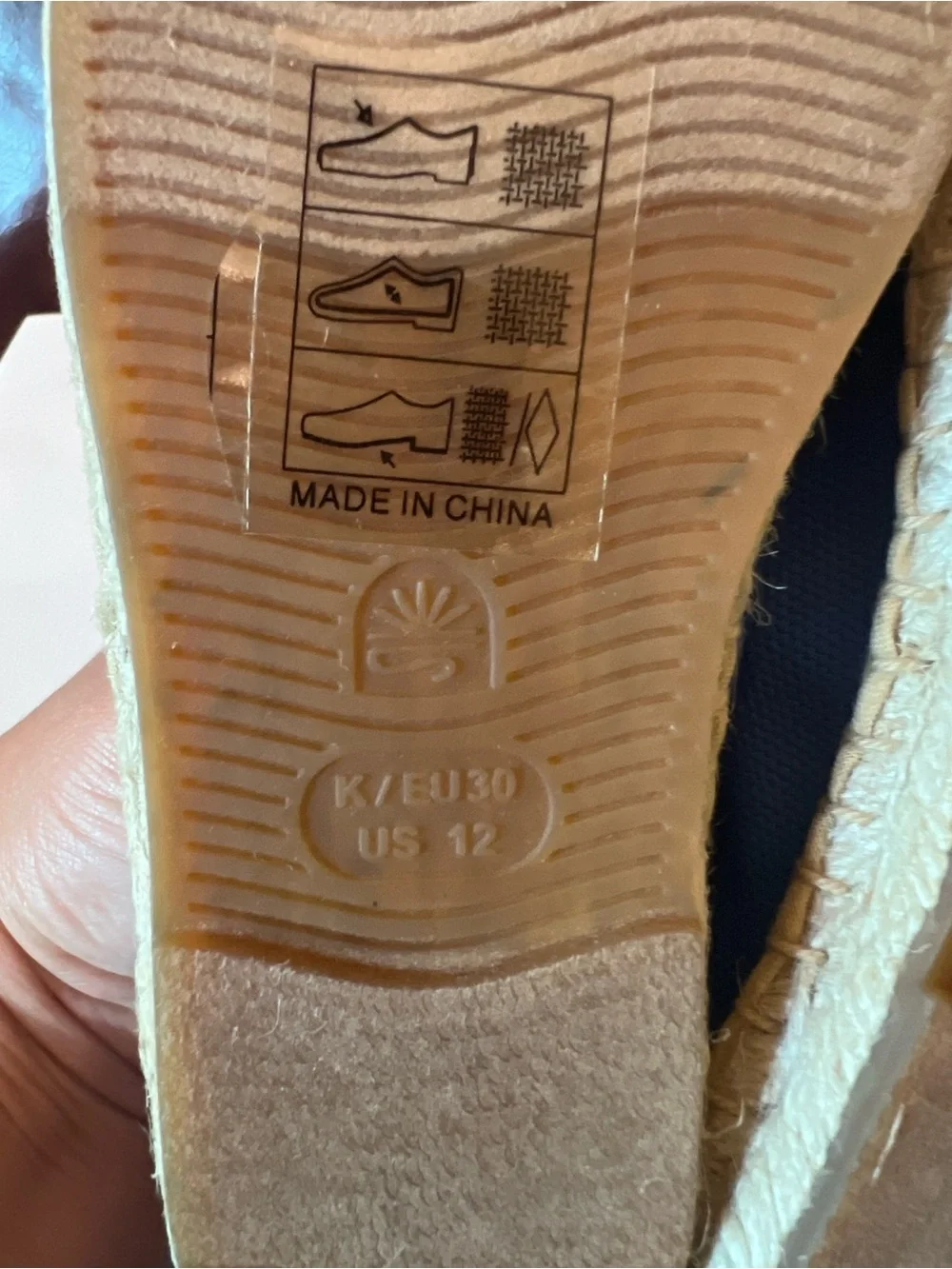 Soludos Kids Smoking Espadrille Blue Yellow Shoes Size 12-12.5 new without box